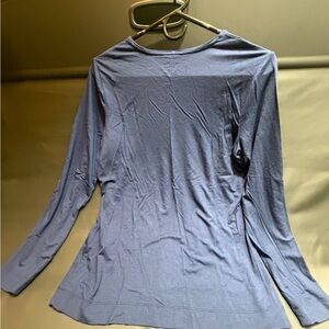 Chico's Long Sleeve Crewneck Top - Navy Blue